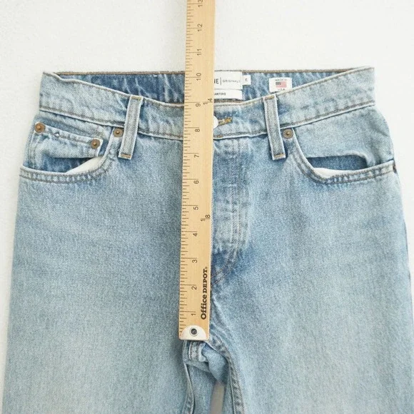 Re/Done Light Blue The Crawford Straight Leg Jeans - Picture 7 of 11